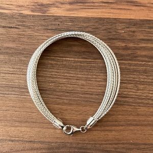 Silver rope bracelet